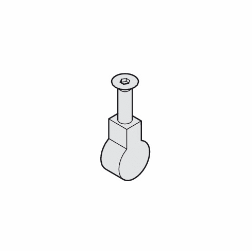 Hafele Glass Holder Insert, with M6 x 30 (1 3/16") Screw, for Hawa Junior, Telescopic, Plastic, Item# 940.84.024, 94084024, 940-84-024