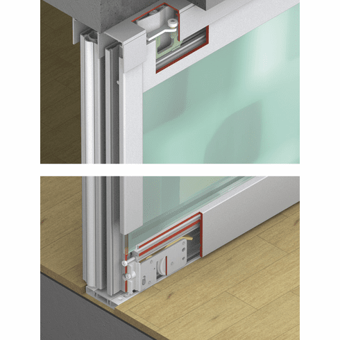 Hafele Sliding Door Hardware, Hawa Divido 80 GR, set, Top Hung System, Item# 940.92.000, 94092000, 940-92-000