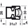 Hafele Wall Compensating Profile, for Silent Aluflex, for Slido R-Aluflex 80A/R-Aluflex 80W, black; 3,000 mm length, Item# 940.93.700, 94093700, 940-93-700