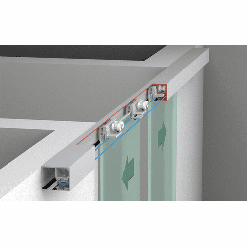 Hafele Sliding door fitting, HAWA Porta 100 GW/GWF Synchro, set, Top Hung System, Synchro guide with cord, Item# 941.00.004, 94100004, 941-00-004