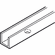 Hafele Lower Guide Channel, Pre-drilled, for Hawa Telescopic, Junior, folding wall, Length: 6.0 m (19' 8 1/4"), Item# 941.00.960, 94100960, 941-00-960