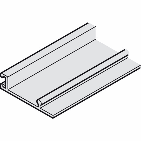 Hafele Clip-on Fascia, (1 3/16 x 21/34") 30 x 8 mm, For Hawa Porta 100 GW/GWF, Black anodized, length: 2.5 m (8' 2 7/16"), Item# 941.01.401, 94101401, 941-01-401