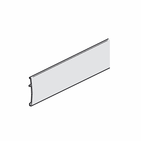 Hafele Clip-on Fascia, to Clamping Shoe, 56 x 10 mm (2 3/16 x 13/32"), for Hawa Porta 100 GU/GM, length: 2.5 m (8' 2 7/16"), Item# 941.01.625, 94101625, 941-01-625