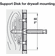 Hafele Support Disks, for Wall Brackets Ø60mm (2 3/8"), For Barn Door Hardware, Ø 50mm (2"), Item# 941.07.132, 94107132, 941-07-132