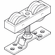 Hafele Sliding Door Hardware, Hawa Junior 120/A, set, Top Hung System, With 1 track buffer/1 wall buffer, Item# 941.20.018, 94120018, 941-20-018