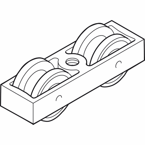 Hawa Junior 120 B Fitting Set, with 2 track stoppers, Hafele