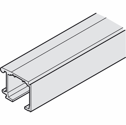 Hafele Single Upper Track, Wall mounted, For Slido D-Line11, Aluminum, clear anodized, length 2000 mm, Item# 941.25.602, 94125602, 941-25-602