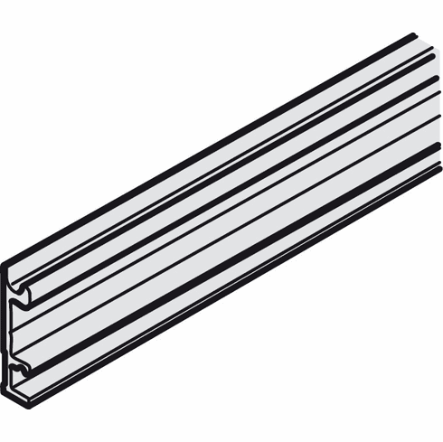 Hafele Mounting rail, pre-drilled, width 8 mm, For Slido D-Line11, aluminum, silver colored anodized, length: 3,000 mm, Item# 941.25.830, 94125830, 941-25-830