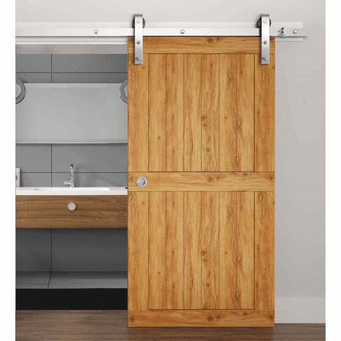 Hafele Flat Track Sliding System, Slido D-Line42 100S Set, For 1 Sliding Wood Door, 2.5 m Length, Item# 941.32.012, 94132012, 941-32-012