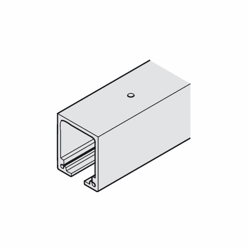 Hafele Upper Track, Pre-drilled, Aluminum, For Hawa Junior, Length: 4 m (13 1 1/2), Item# 941.60.401, 94160401, 941-60-401