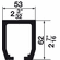 Hafele Upper Track, Pre-drilled, Aluminum, For Hawa Junior, Length: 4 m (13 1 1/2), Item# 941.60.401, 94160401, 941-60-401