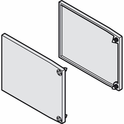 Hafele End cap set, For Slido D-Line11, height 50 mm, for running track and panel, Item# 941.62.412, 94162412, 941-62-412