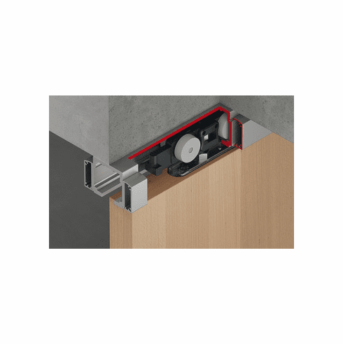 Hafele Sliding Door Hardware, Slido Classic 240-O, set, For 1 and 2 sliding doors, ceiling and wall installation, height adjustable doors, for door weights up to 240 kg, without soft and self closing mechanism, Item# 942.35.003, 94235003, 942-35-003