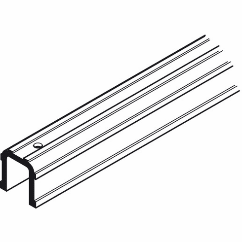 Hafele Upper Guide Channel, 25 x 25 (1" x 1"), Straightaway 115, 2.1 m Length, Item# 942.51.721, 94251721, 942-51-721