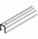 Hafele Upper Guide Channel, 25 x 25 (1" x 1"), Straightaway 115, 2.1 m Length, Item# 942.51.721, 94251721, 942-51-721
