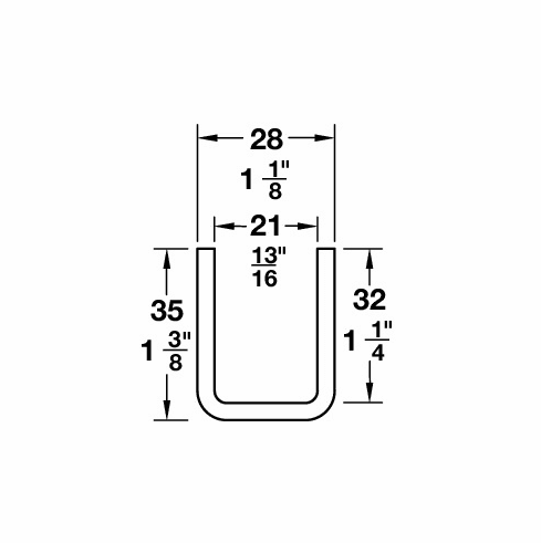 Hafele Floor Channel, Suitable for Industrial Type Thresholds Where Vehicular Traffic is Likely, Straightaway 320, 3 m Length, Item# 942.51.830, 94251830, 942-51-830