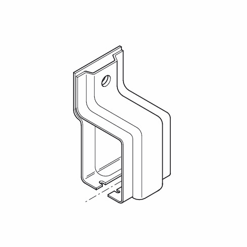 Hafele Side Mounting Bracket, Open, Straightaway 320, Galvanized finish, Item# 942.52.080, 94252080, 942-52-080