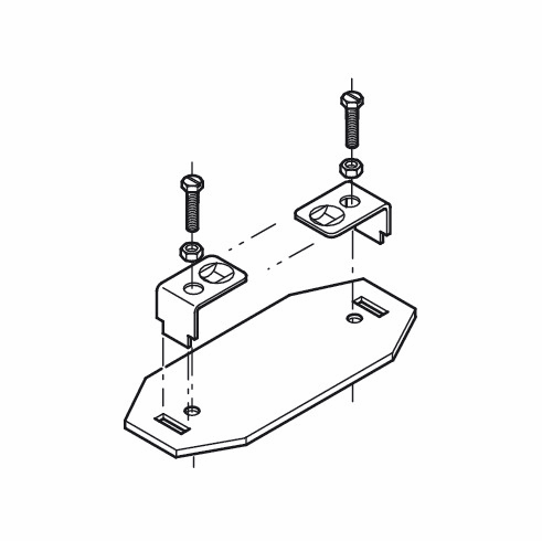 Hafele Lock Joint Plate, Pre-Drilled, Straightaway 320, Item# 942.52.082, 94252082, 942-52-082