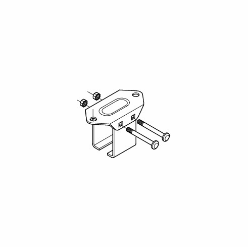 Hafele Soffit Mounting Bracket, Open, For Parallel and Cross Ear Applications, Straightaway 320, Galvanized finish, Item# 942.52.083, 94252083, 942-52-083