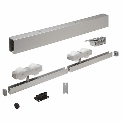 Hafele Sliding Door Hardware, HAWA Junior 250/B, set, Top Hung System, With 1 track buffer/1 wall buffer, Item# 942.56.002, 94256002, 942-56-002