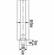 Hafele Bar Bolt, with square/hexagonal nut, For Hawa Variofold and Centerfold 80/H, backset 42.5 mm, Item# 943.04.084, 94304084, 943-04-084