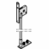Hafele Bar Bolt, with square/hexagonal nut, For Hawa Variofold and Centerfold 80/H, backset 42.5 mm, Item# 943.04.084, 94304084, 943-04-084