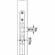 Hafele Bar Bolt, with square/hexagonal nut, For Hawa Variofold and Centerfold 80/H, backset 42.5 mm, Item# 943.04.084, 94304084, 943-04-084