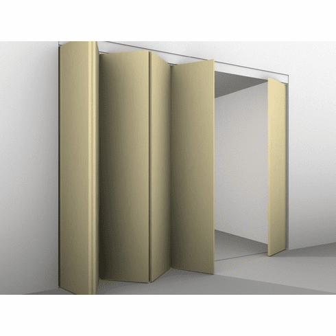 Hafele Sliding door fitting, Hawa Variofold 80 H, for wooden folding sliding doors, for door weights up to 80 kg, for door widths 500-900 mm, with height adjustment, Additional Set with Guide Channel, Item# 943.29.012, 94329012, 943-29-012