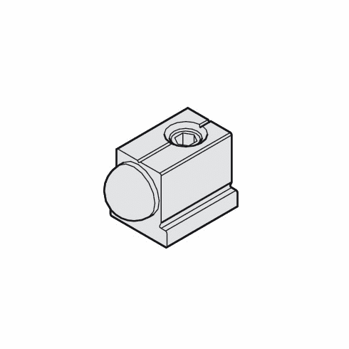 Hafele Stopper, for guide track, for Hawa Aperto 60/H/GL, 16 x 16 mm, Item# 943.30.043, 94330043, 943-30-043