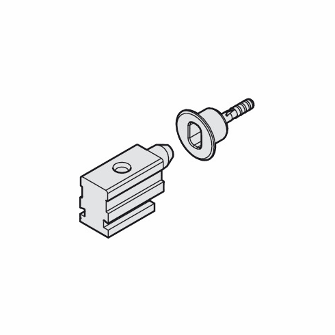 Hafele Centring door stop, For Hawa Aperto 60/GL, For Hawa Aperto 60/GL, Locking socket with mounting screw, Item# 943.31.040, 94331040, 943-31-040