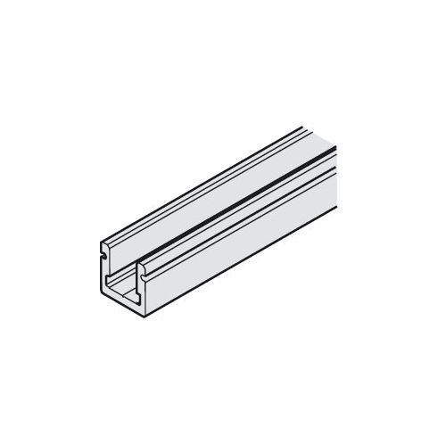 Hafele Guide Channel, Pre-drilled, 16 x 16 (5/8" x 5/8"), for Hawa Puro, Aperto, Length: 6 m (19' 1/4"), Item# 943.31.860, 94331860, 943-31-860