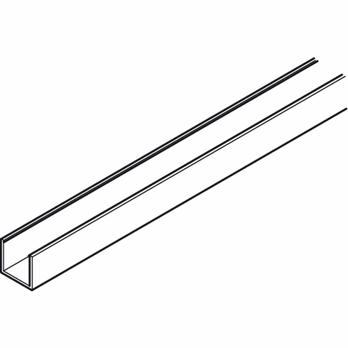 Hafele Lower Guide Channel, Aluminum, Anodized, Al Fresco Summit, Length: 4 m (13' 1 1/2"), Item# 943.33.140, 94333140, 943-33-140