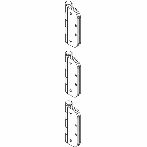 Hafele Mortise Straight Hinge Set for Inward Opening, Al Fresco Summit, Stainless Steel, Satin, Item# 943.34.117, 94334117, 943-34-117
