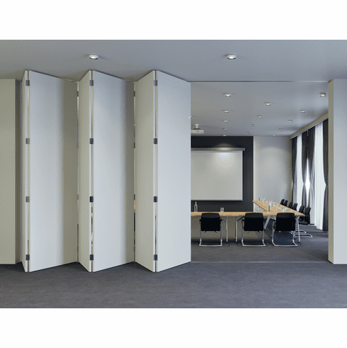 Hafele Folding Wall Fitting, Slido W-Fold32 100T, set, Folding and access door fitting, corner and center suspension, for door weight up to 100 kg, Basic set for systems with bottom track, Item# 943.55.000, 94355000, 943-55-000