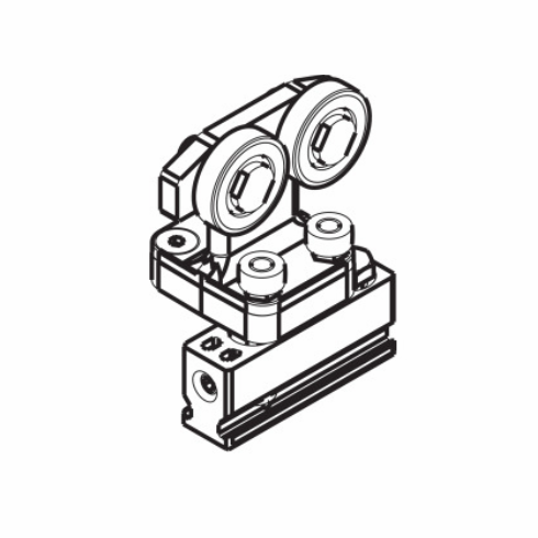 Hafele 946.07.000 Dual wheeled trolley, M14, 150 kilograms (330 lbs), Variotec (1 piece), 94607000, 946-07-000