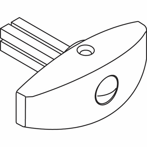Hafele Thumbturn, with square pin, For Hawa Variofold and Centerfold 80/H, For Door Thickness of 35 to 40 mm (1 3/8" to 1 9/16th"), Item# 946.22.950, 94622950, 946-22-950