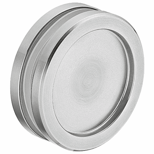Hafele Flush Pull Handle for Glass Sliding Doors, Closed Type, For glass sliding doors, glass doors, Brass Chrome Plated Matt, for Glass Thickness 10 mm (3/8"), Item# 981.10.048, 98110048, 981-10-048