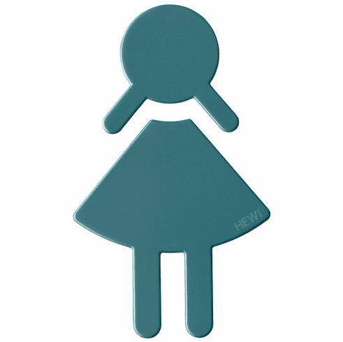 Hafele Symbol, Female, HEWI, "Female" symbol, aqua, Item# 987.05.155, 98705155, 987-05-155