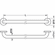 Hafele Grab Bar, For bathtub and shower area, HEWI 801 Series, Pure White, 457 mm (18") Length, Item# 988.61.199, 98861199, 988-61-199