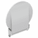 Hafele Hinged Seat, R380, white/chrome, Item# 988.85.898, 98885898, 988-85-898