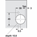 Hafele Concealed Hinge, Compact, Face Frame, 105° Opening Angle, Screw-mount, Item# 314.50.501, 31450501, 314-50-501