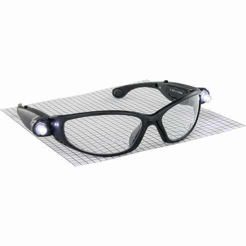 Hafele Safety Glasses, with LED, Magnification, Anti-Fog, Lightcrafters™ Readers, Diopter 2.5, Item# 007.48.047, 00748047, 007-48-047
