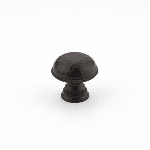 Schaub 571-10B Atherton, Knob, Hammered, Knurled Edges, Oil Rubbed Bronze, 1-1/4"