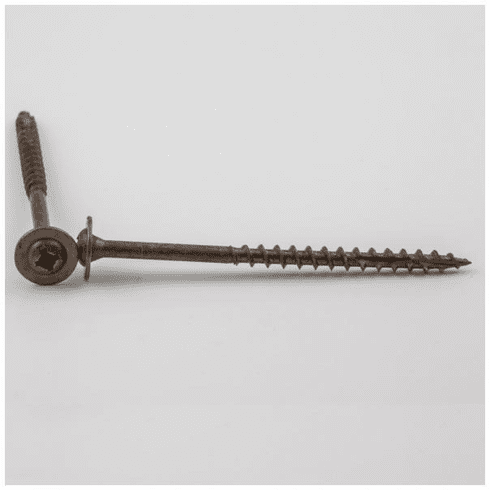 Hardware Resources 10X3000W #10 x 3" Round Washer Head Square/Phillips Combo Drive Brown Wax w/ Type 17 Tip.