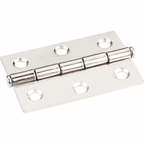 Hardware Resources 33528BN Bright Nickel 2-1/2" x 1-11/16"  Single Full Swaged Butt Hinge