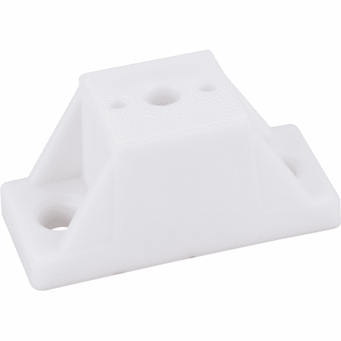 Hardware Resources 530117 White 7/8" Spacer x 1-7/8" Overall Width - Holes are 1-3/8" Center to Center