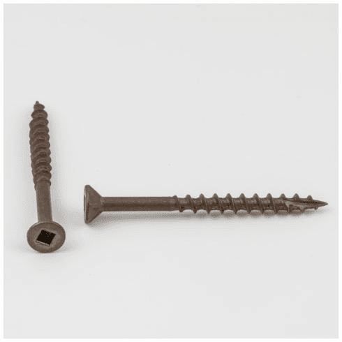 Hardware Resources 8X200917WCQ #8 x 2" Pan Washer Head Type 17 Coarse Thread Square Drive Finish: Clear Brown Wax Sold by Keg Bucket