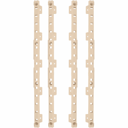 Hardware Resources B521-01 4-quick Tray Pilasters 1-1/4" With 8 Hook Dowels & 8 Screws Finish:  Beige