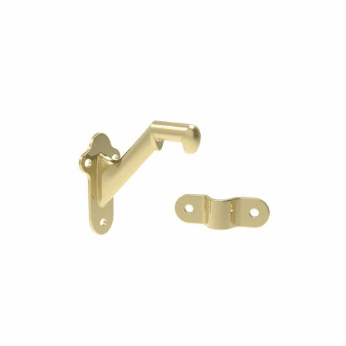 Hickory H078451PB Hand Rail Brackets Handrail Bracket-Hvy Duty Polished Brass