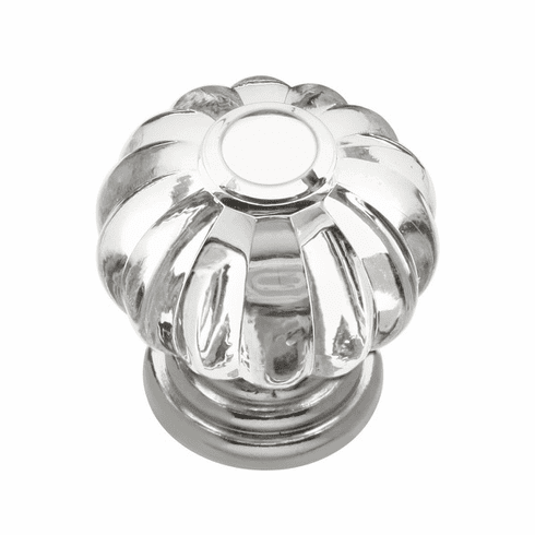 Hickory HH74687-CA14 Crystal Palace Knob, 1-1/8" Dia Crysacrylic w/Polished Nickel